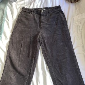 BDG black corduroy pants, cropped and flared